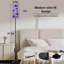  Lampe sur pied 68,5 po lavande abstraite mauve lilas abat-jour à gradation douce en métal avec ampoule DEL incluse