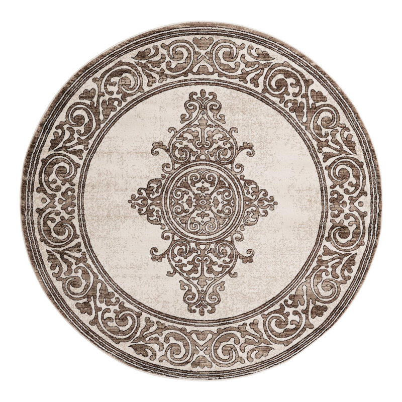 Knocknaboul Abstract Indoor Rug, Round 6'