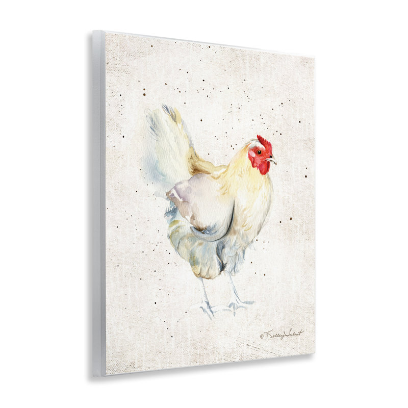 Art mural «Chicken with Speckled Paint» par Kelley Talent
