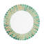 Ensemble de 4 assiettes décoratives à bordure écume de mer écume verte 13 po, ensemble de 4