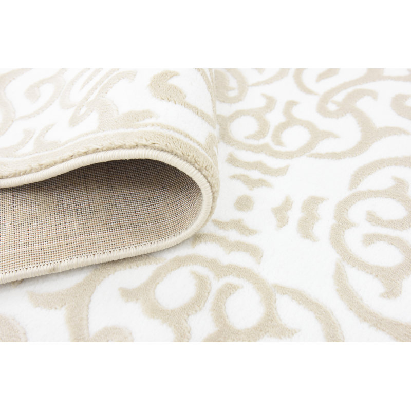 Tapis blanc / beige Anah, Rectangle 2 pi x 3 pi 1 po