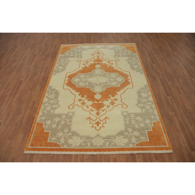 Tapis ivoire Oushak 6 x 9