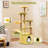 Large Avocado Cat Tree Multi-level Cat Tower w/ Large Private Condo Fun Pompoms