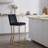 Marcelena Upholstered Counter Stool with Metal Frame-322282513