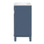 Meubles-lavabos compacts de style français, armoire et évier en bois massif MDF, bleu