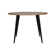 Round Solid Wood Top Metal Base Dining Table