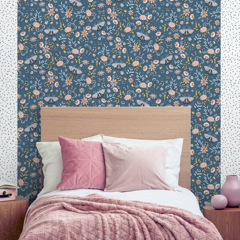 Papier peint Whimsical Meadow, Bleu