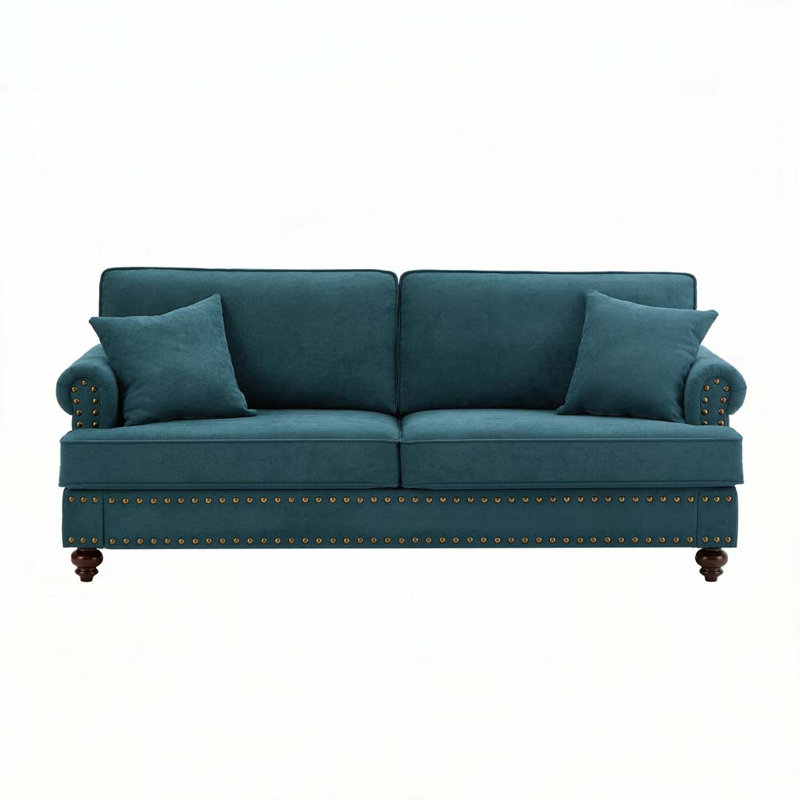 Canapé en chenille, H 36,43 po x l 82,09 po x P 33,07 po, 3
