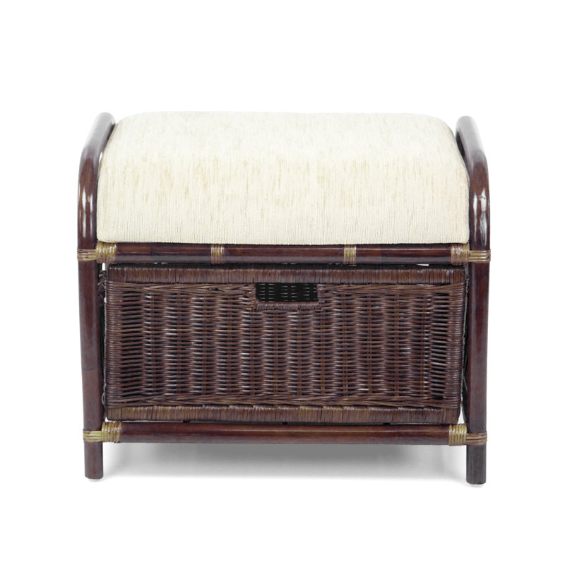 Eukleides Upholstered Ottoman, Coffee