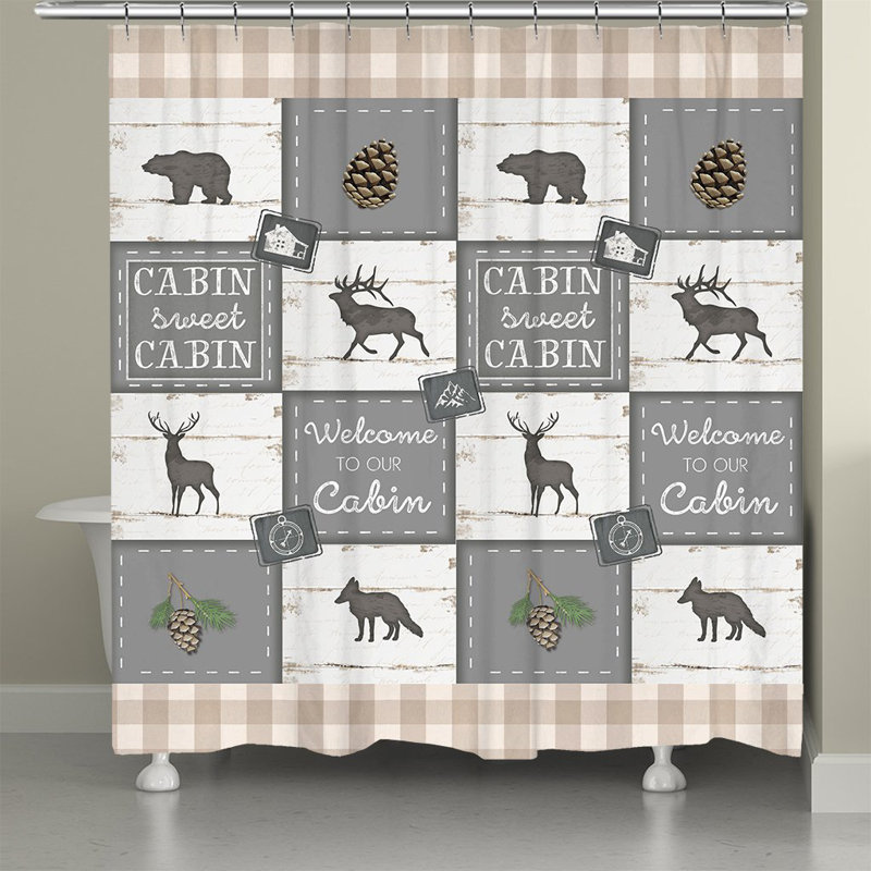 Rideau de douche simple patchwork Manningtree