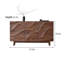Simple Walnut Colour Wavy Wooden Accent Cabinet.