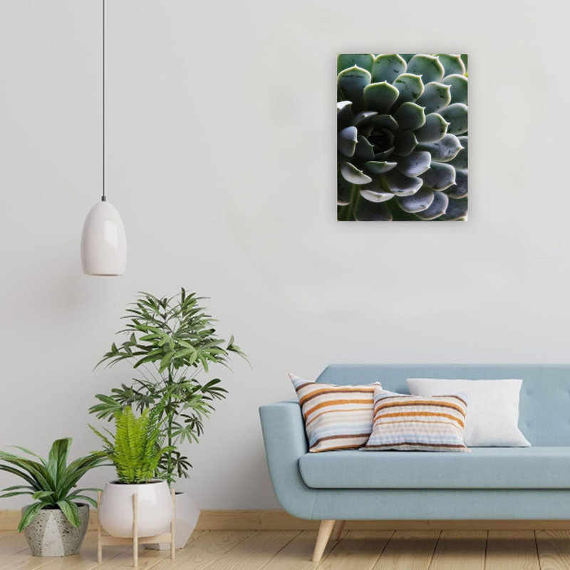 Toile grasse verte zen verte décoration murale 24 po x 18 po