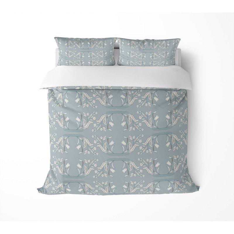 Ensemble d'édredon léger Mira, Édredon très grand + 2 taies décoratives très , Bleu gris