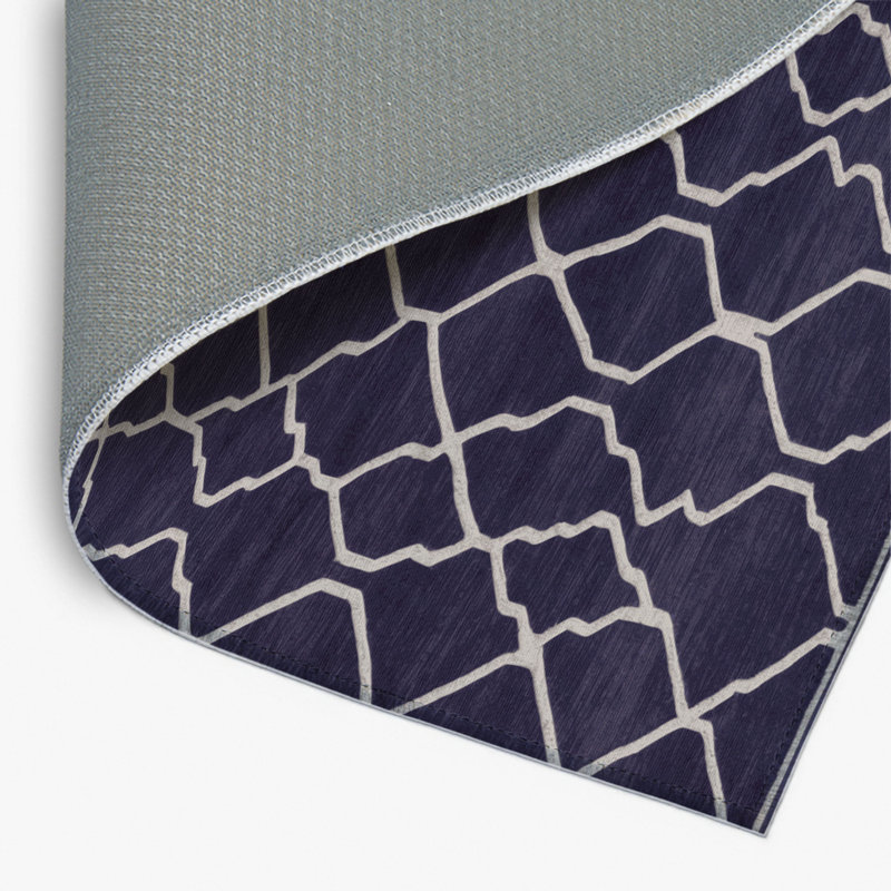 Tapis mauve intérieur et extérieur Trellis, Rectangulaire 2 pi x 3 pi