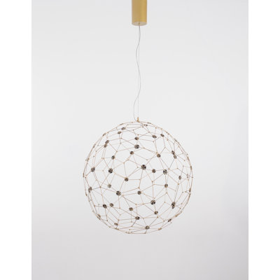 60 - Light Gold LED Sphere Pendant