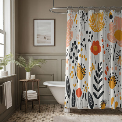 Rideau de douche Retro Blooms - Premium