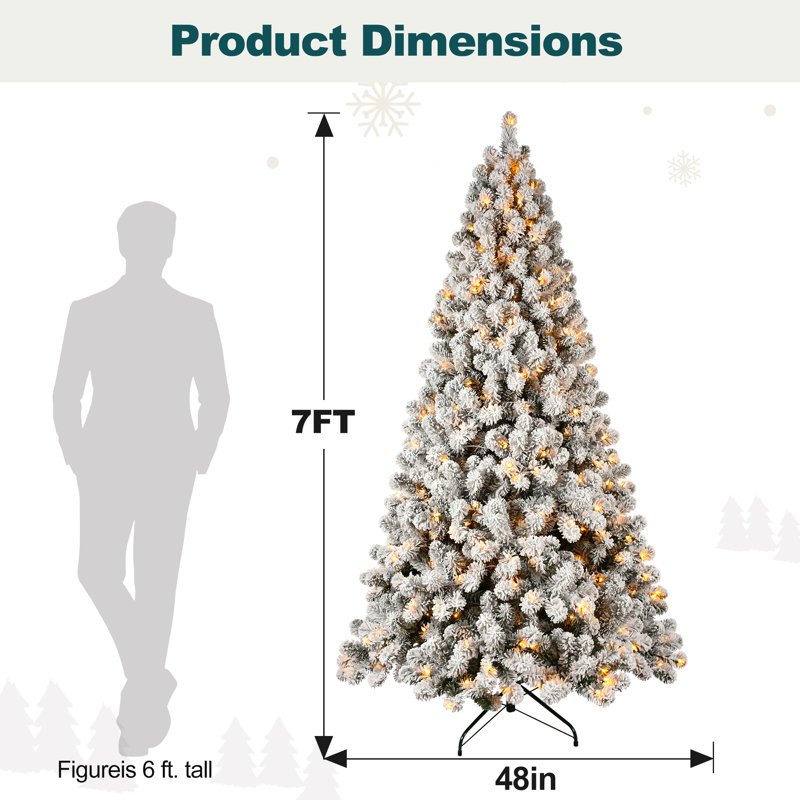 Arbre de Noël artificiel enneigé, 7'