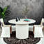 Round Metal Base Dining Table