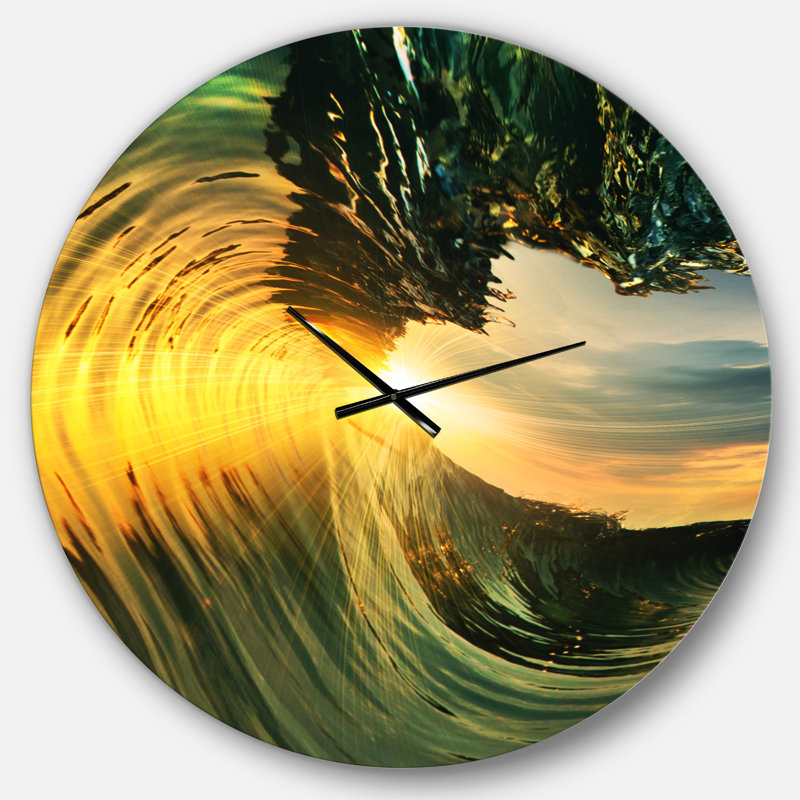 Horloge murale côtière multicolore, Surdimensionné
