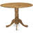 Philipston Modern Dining Table - a Round Kitchen Table Top with Dropleaf & Pedestal Base, 42x42 Inch, Natural Oil-1639237184-1623425135