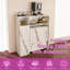 Table de salle à manger pliante et buffet de rangement avec station de charge, table de cuisine multifonctionnelle peu encombrante avec roues-410459175