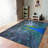 Botanical Themed With Pile Soft Printed Rug Featuring a Unique Blend of Green and Brown Color Palette in a Floral Design for a Refreshing Touch in Your Living Space-1483699803