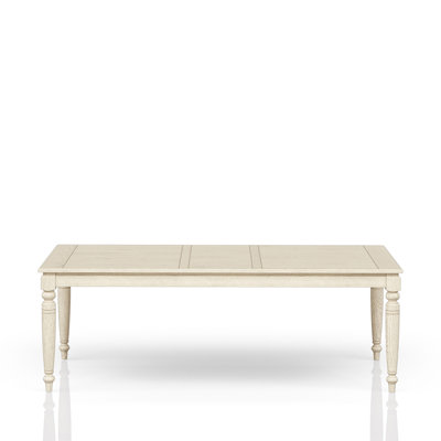 Table avec feuille - Blanc délavé