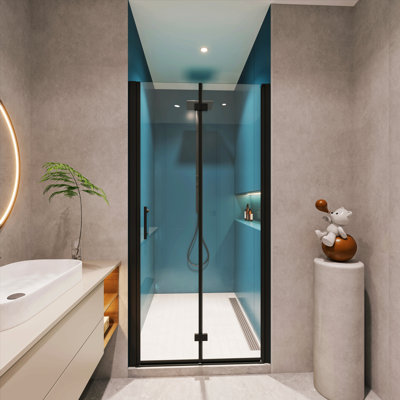 30"-31"W 3/8" Adjustment,Universal Pivot Shower Door, With 1/4" Tempered Glass Finish 3072