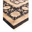Tapis noir / brun noué à la main de conception unique 8 pi 1 po x 9 pi 10 po Roshon