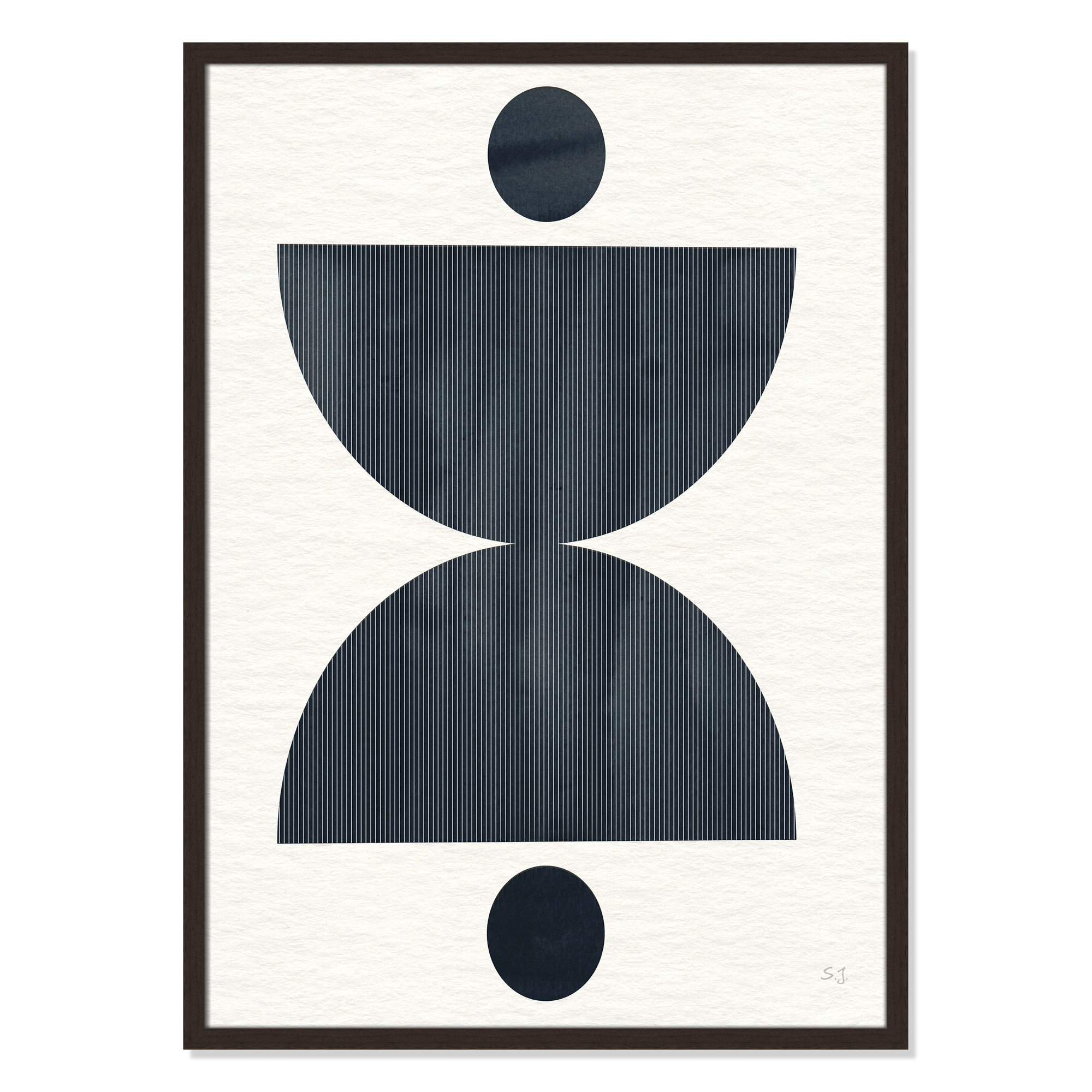 Eclipse II by Susan Jill, Open Grain Walnut Framed, 35.5" H x 25.5" W x 0.75" D