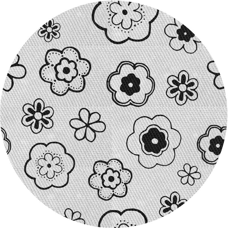 Junayd Floral Indoor Rug, Round 8'