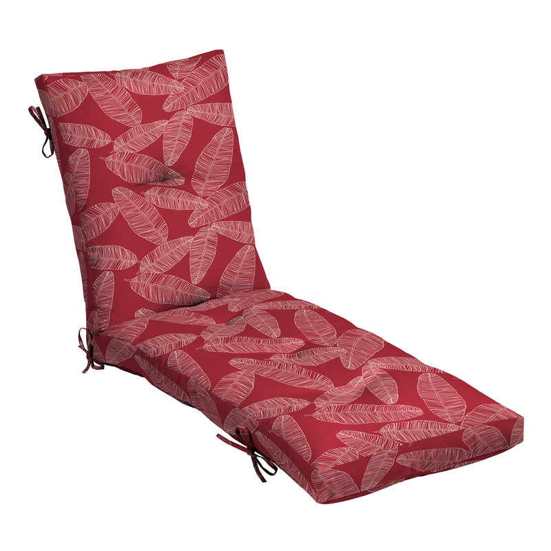 ARDEN EarthFIBER Latitude Run 1 - Piece Outdoor Seat/Back Cushion, Red Leaf Palm