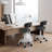 Codnor Backed Adjustable Height Ergonomic Lab Stool with Removable Casters / Wheels-369051628