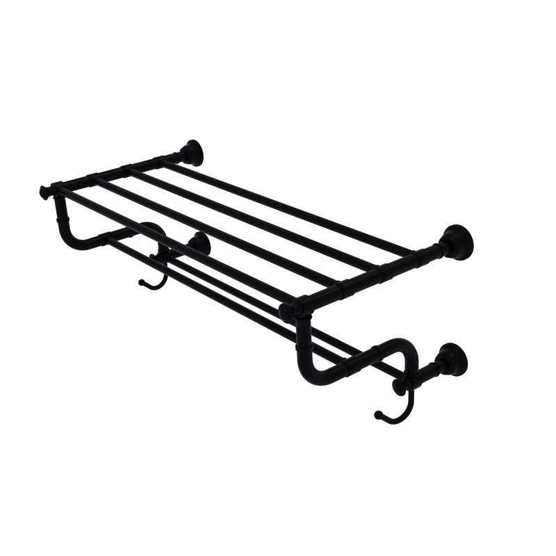 Porte-serviettes mural Freyja, Noir mat, P 12,5 po x l 26 po x H 10,6 po