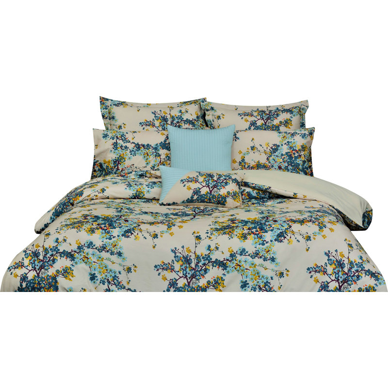 Casablanca Garden Sateen Floral Duvet Cover, Queen