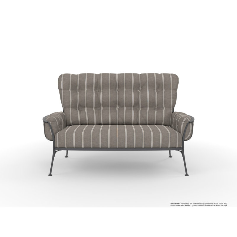 Monterra Outdoor 2 - Seat Loveseat, Trax Burgundy, Graphite