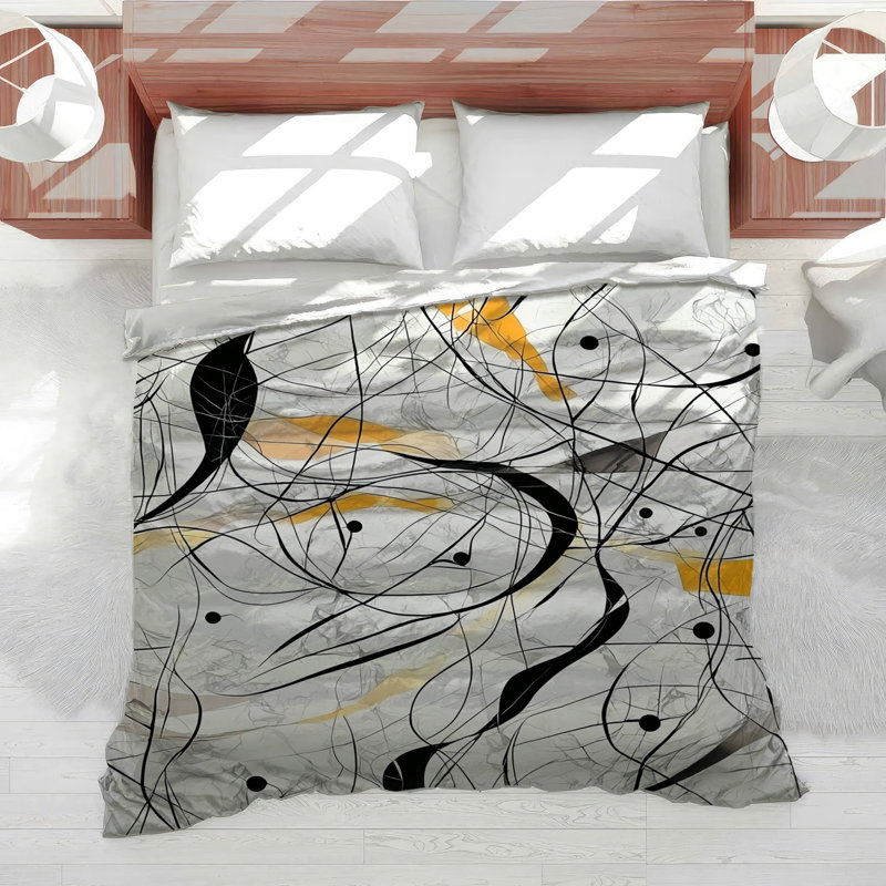 Abstract Bedding Contemporary Comforter Industrial, King Comforter