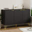 Armoire de rangement 47,2 "à 3 portes avec tablettes, commode décorative pour le salon -108814160