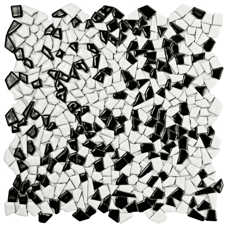 Jazz Random Sized Ceramic Pebble Mosaic Wall & Floor Tile