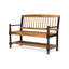Banc impérial, banc classique avec rangement, fini bois, hauteur 91,4 cm (36 pouces), tablette de rangement intégrée, assise de 45,1 cm (17,75 pouces).