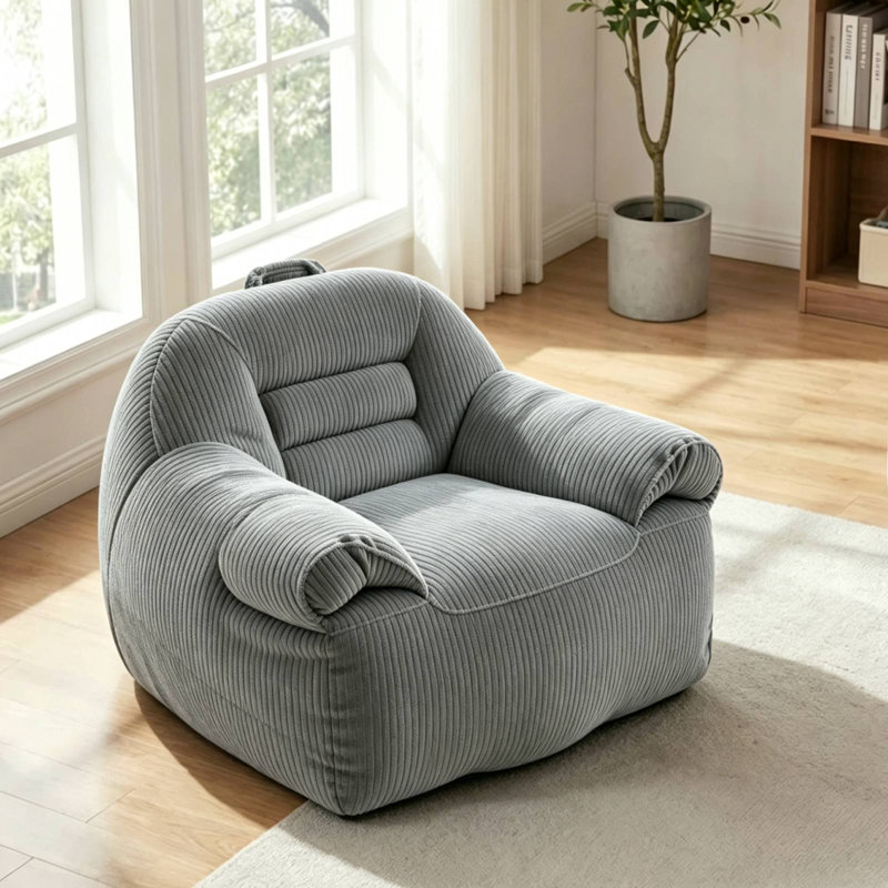 Bean Bag Sofa Chair,Large Adult Corduroy Sofa Couch with Foam Filled