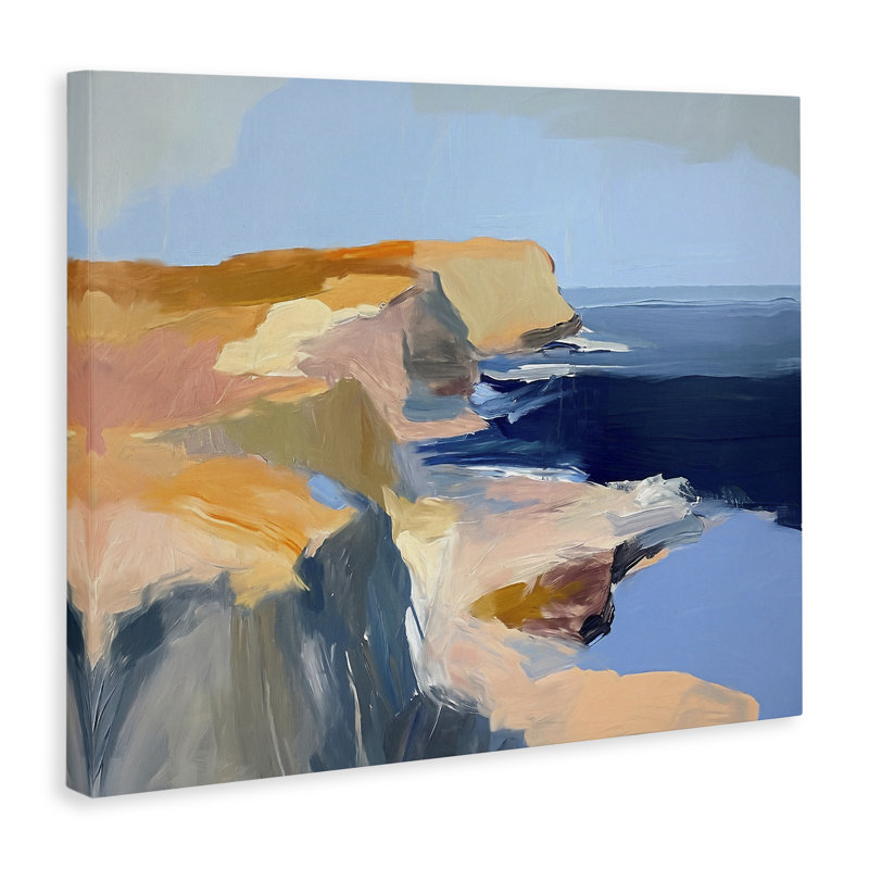 Art mural sur toile «Rugged Cliff Coastline» par Ramona Murdock, H 30 po x l 40 po