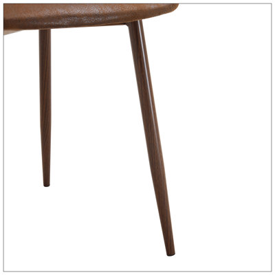 Set Of 4 Modern Transferred Walnut Leg Suede Backrest Dining Chair And Herringbone MDF Dining Table Set - For Home Furnishing.