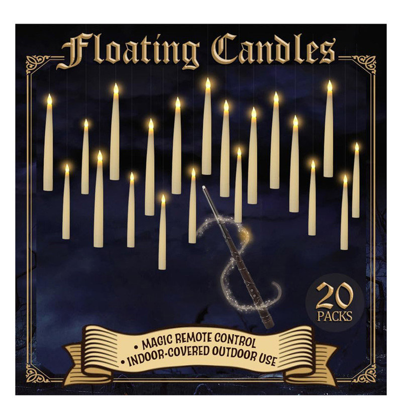 Floating Candles With Wand For Halloween Decorations