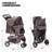Foldable Pet Stroller, 3 Wheels Folding Carrier Jogger Stroller for Dogs Cats with Canopy and Basket-101628880
