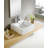 Modern Ceramic Square Vessel Bathroom Sink with Overflow