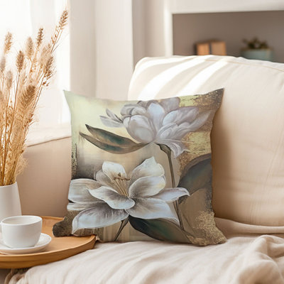 Floral White Magnolias Flowers Magnolia Modern