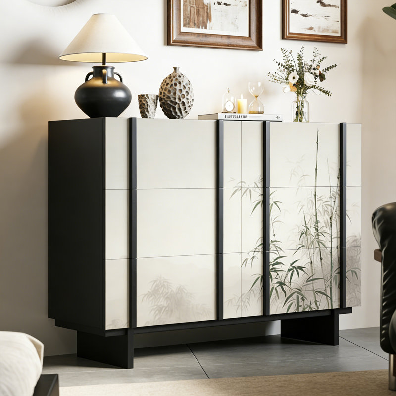 Compact Solid Wood Entryway Storage Cabinet