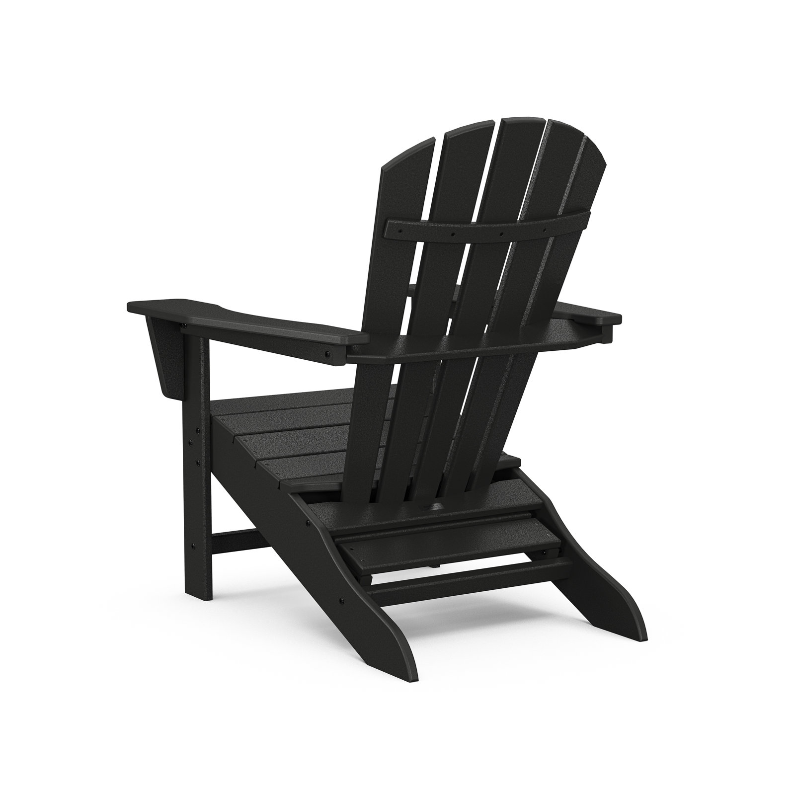 POLYWOOD® Verlyn Adirondack Chair with Leg Rest, Black