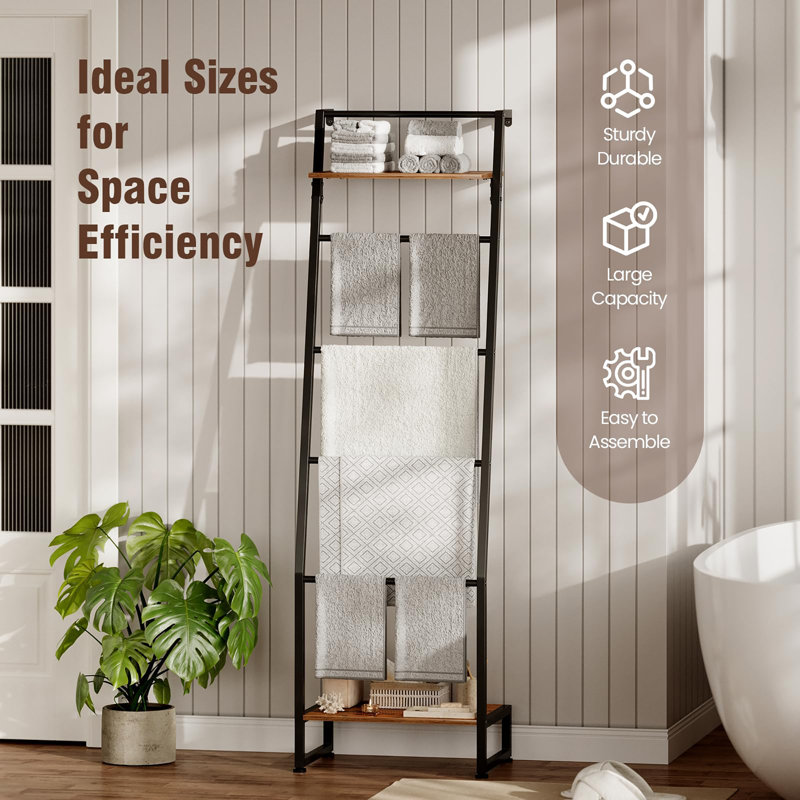 Blanket Ladder with Shelf